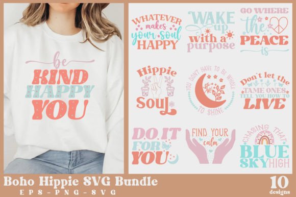 Download Boho Hippie SVG Bundle - Hippie Collection