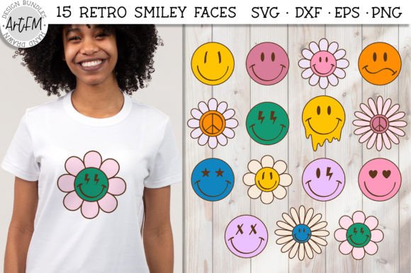 Download Smiley Face Hippie Flowers Illustrations - Hippie Collection