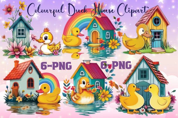 Download Colourful Duck House Clipart Bundle - Colourful Collection