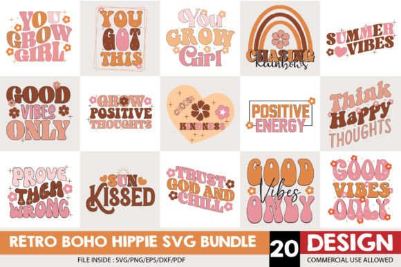 Download Retro Boho Hippie Svg Bundle - Hippie Collection