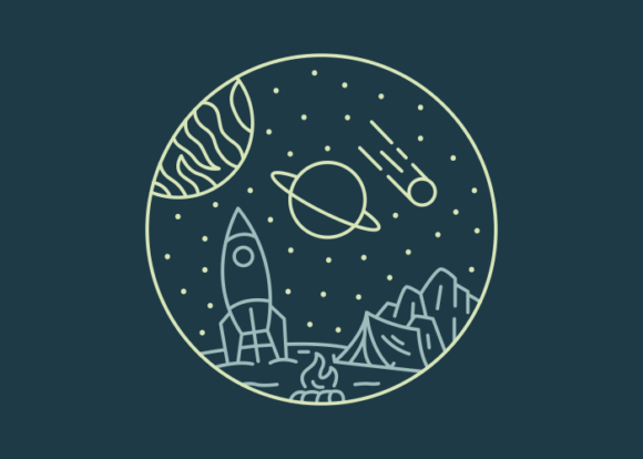 Download Aliens Camping on Outer Space Planet - Space Collection