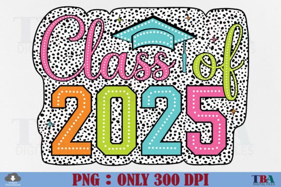 Download Class of 2025 PNG, Senior Dalmatian Dots - 2025 Collection