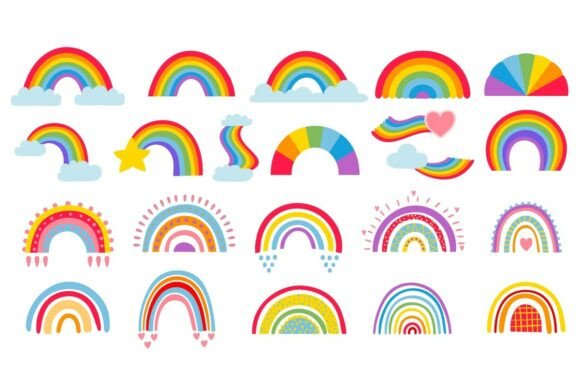 Download Cartoon Rainbow. Colourful Rainbows, - Colourful Collection